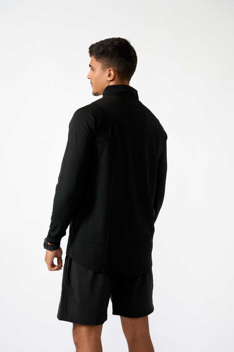 Beyond Men's Black 1/4 zip Long sleeve - Image 4